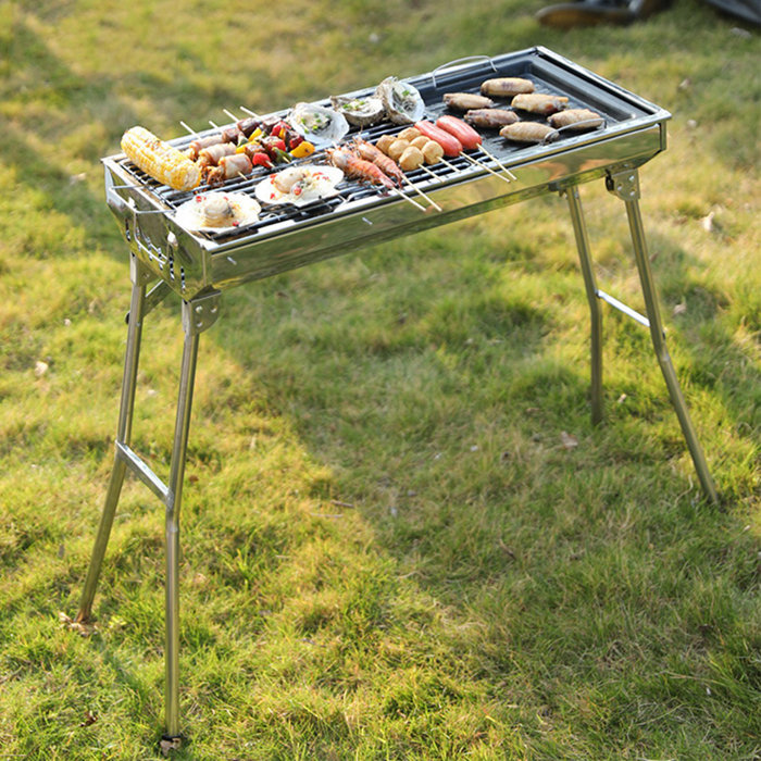 Olivelove Charcoal Grills Portable BBQ Stainless Steel Folding BBQ